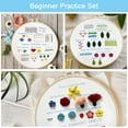 thumbnail image 6 of 3 Sets Embroidery Kit Beginners Embroidery Stitch Practice Kit 3 Sets Hand Embroidery Starter Kit with 1 Hoop Learn 25 Different Stitches for Craft Lover Adult Stitch with Embroidery Skill Techniques, 6 of 7