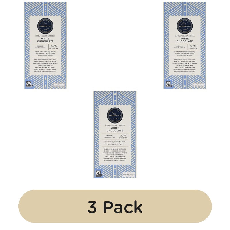 M&S Collection Madagascan Vanilla White Chocolate 100g, British Import (Pack of 3)