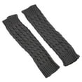 thumbnail image 2 of Calentadores de piernas para mujer, cubrebotas, protección para las piernas, medias, calcetines de invierno de moda Gris oscuro, 2 of 7