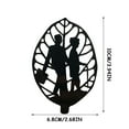 thumbnail image 4 of Weloille Mother's Day Decorative Leaves Souvenirs Black Wrought Iron Ornaments Gifts (Black), 4 of 5