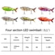 thumbnail image 2 of Señuelos eléctricos de pesca robóticos para natación, recargables por USB, multiarticulados, con luz LED, duros, aparejos de pesca, 2 of 10