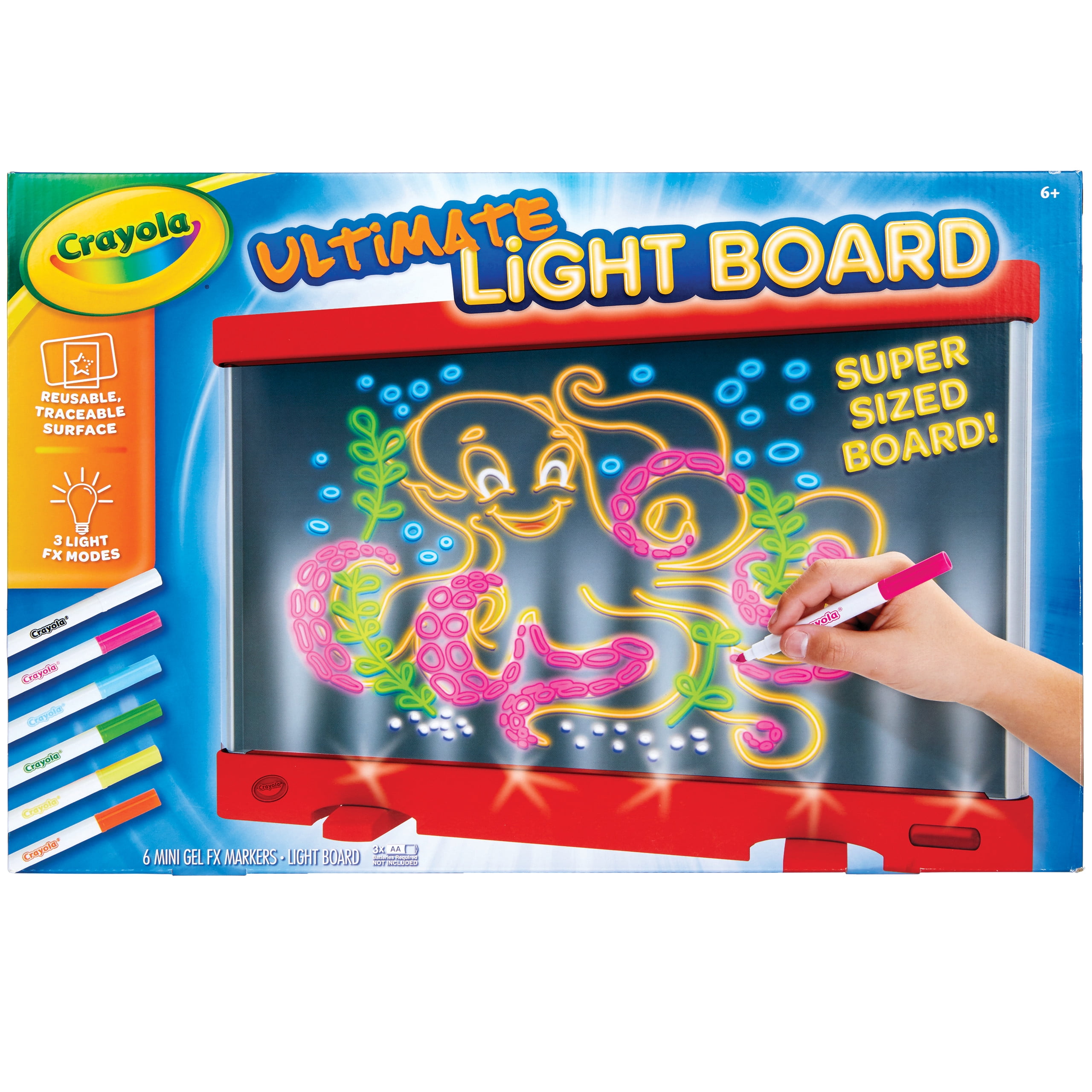 NEW Crayola Ultimate Light Board with 3 light FX Mode Reusable Traceable  Surface