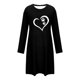 thumbnail image 4 of HongQid Women's Sleepshirt Dress Comfortable Nightshirt Nightgown Long Sleeve Love Heart Graphic Sleepwear, 4 of 6