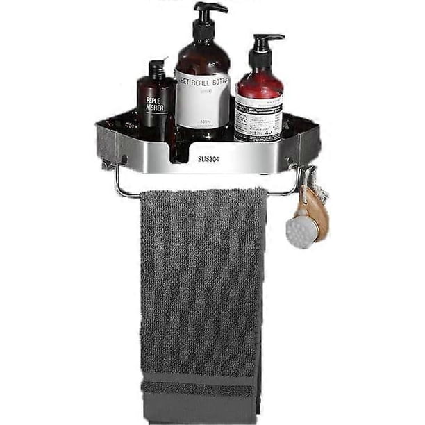 304 Stainless Steel Corner Rack Bathroom Bathroom Perforation-Free Tripod Shelving Toiletry Station Corner Storage Shelf