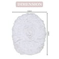 thumbnail image 3 of Home Weavers Inc Home Weavers Bell Flower Cotton Soft, Water Absorbent Toilet Seat Lid Cover, Machine Washable 18"x18" Toilet Lid Cover White, 3 of 8