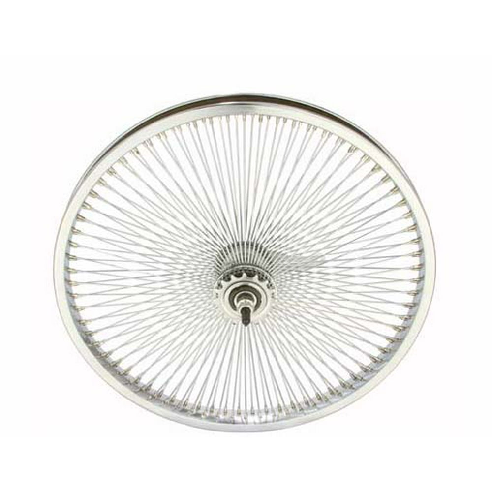 20" 144 Spoke Coaster Wheel 14G Chrome. Bicycle wheel