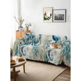 thumbnail image 3 of Teal Octopus Coastal Couch Cover, Vintage Summer Beach Nautical Sofa Cover Blanket for Loveseat Couches, Sectional Sofa Slipcover Furniture Protector for Living Room Bedroom 71''x118'', 3 of 9