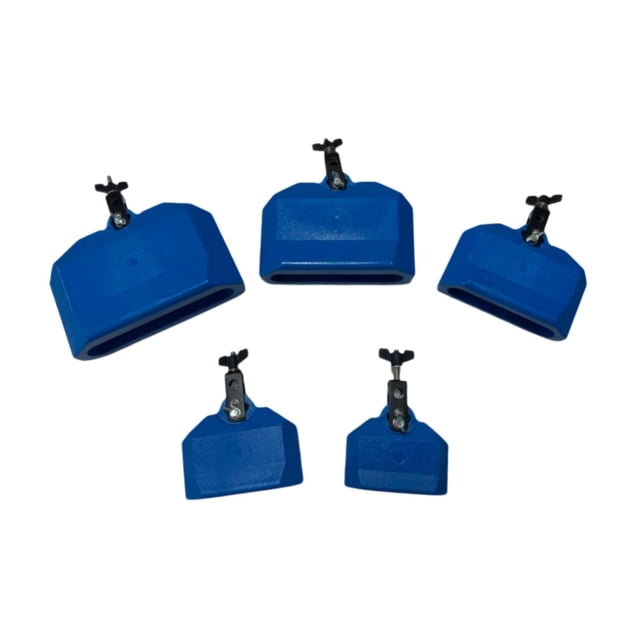 Bunblic 5 Pieces Musical Percussion Block Practical Easy to Use Accessories Premium Durability High Performance Latin Drum Instrument Blue