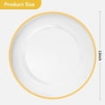 thumbnail image 4 of 12 Inch Disposable Charger Plates Plastic, 100 Pack Plastic Clear Charger with Gold Rim, Gold Charger Plates for Dinner, Wedding, Party, 4 of 7