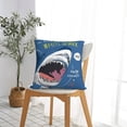 thumbnail image 7 of Wukai Great White Shark Premium Polyester Fleece Pillow Covers with Hidden Zipper Closure,Luxuriously Soft and Durable-18"x18", 7 of 7