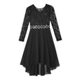 thumbnail image 3 of Miutii Flower Girls Dress Kids Lace Chiffon Midi Birthday Party Gowns Wedding Evening Cocktail Prom Black 10, 3 of 4