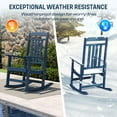 thumbnail image 2 of Pipopa Outdoor Rocking Chair Set of 2,HDPE All Weather Patio Rocker for Lawn,Porch,Garden,Blue, 2 of 8