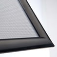thumbnail image 6 of M&T Displays Curved Menu Board, 11x17 Inch Pedestal Sign Holder with 8.5x11 Inch Brochure Holder Black Floor Standing Aluminum Front Loading Easy Open Poster Message Advertisement Post, 6 of 7