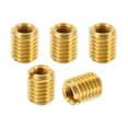 thumbnail image 1 of Unique Bargains Laiton Fileté Réparation Insert Écrou, 5 Pcs M8x1.25 à M5x0.8 Manchon Fileté Réducteur Vis Réducteur 10mm, 1 of 7