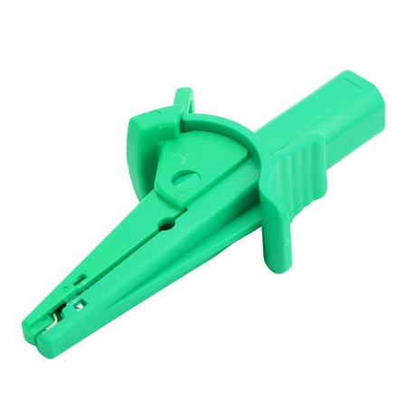 

Insulated Test Clamp 10A Jumper Cable Clip Efficient 20mm Opening Safe With 4mm Banana Socket For Cars For Trucks Green