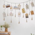 thumbnail image 2 of Photo Display Hanging String with Wooden Clips, Wall Mounted Picture Rope for Home And Dorm Decor, No Drill Adhesive Photo Wall Hanger for Instant Display Harlik, 2 of 9