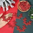 thumbnail image 3 of 30 pc Christmas Theme Felt Fabrics Hair Accessories Findings with with Glitter Powder Antler FireBrick 53x76x3mm, 3 of 8