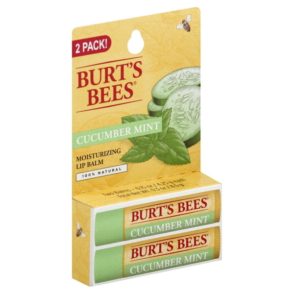 Burt's Bee Cucumber Mint Moisturizing Lip Balm 2pack