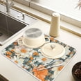 thumbnail image 2 of Yayeee Dish Drying Mat for Kitchen Counter 16" x 18" Microfiber Super Absorbent Coffee Decorative Pad, Sunny Blooms, 2 of 9