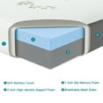 TEQSLI 4 Inch Folding Mattress, Portable Trifold Gel Memory Foam Fold