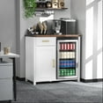thumbnail image 3 of Coffee Bar with Mini Fridge Space, Mini Fridge Cabinet Stand for Dorm, Kitchen or Office, 3 of 9