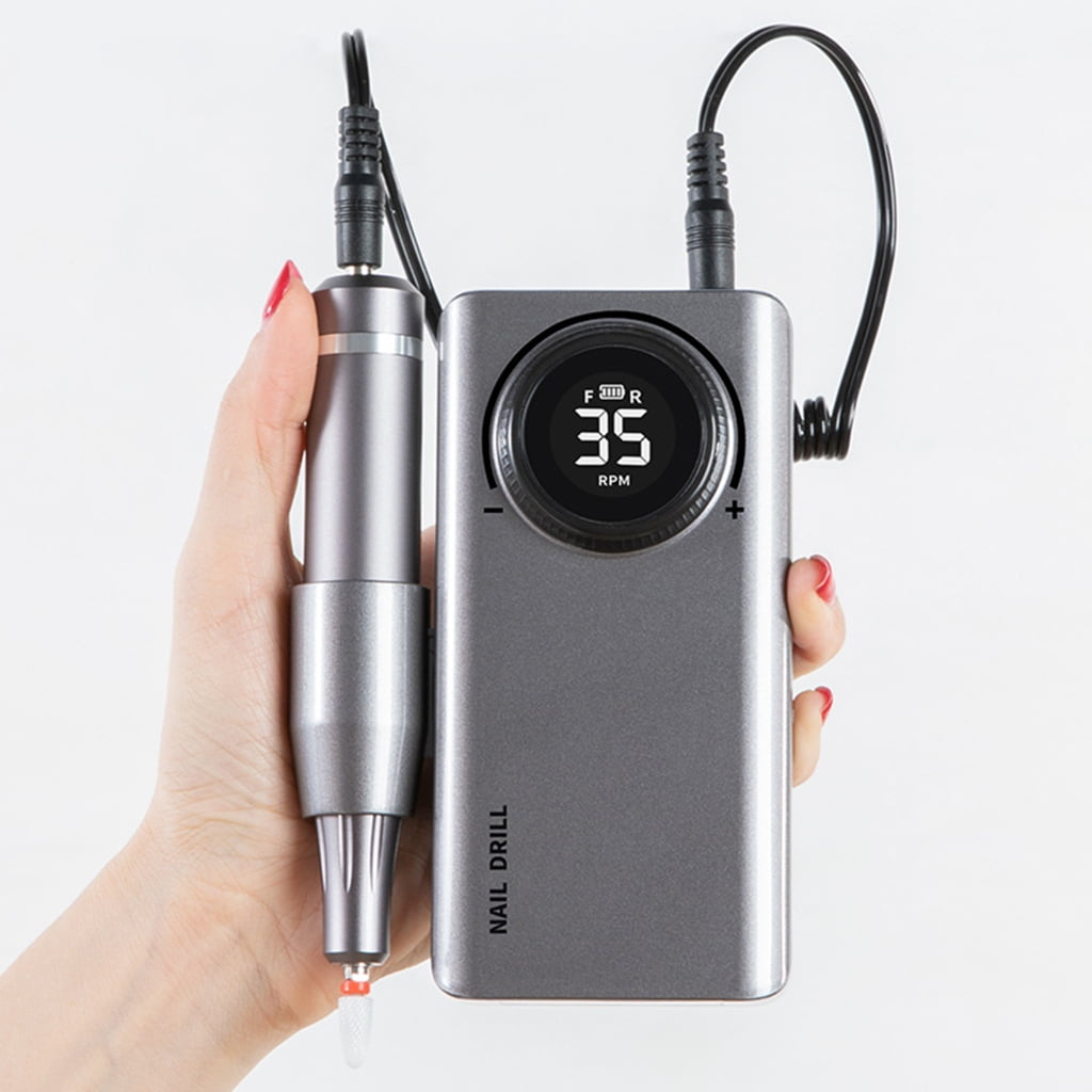 Adjustable Speed 0-35000RPM Nail Drill Machine for Acrylic Nails Includes 6 Drill Bits for Efficient Home and Salon Use