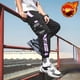 thumbnail image 3 of Pantalones cargo Y2k para hombre, pantalones harén de estilo coreano con múltiples bolsillos para hombre, pantalones largos estilo Harajuku, anchos, de corte regular, estilo emo, 3 of 5