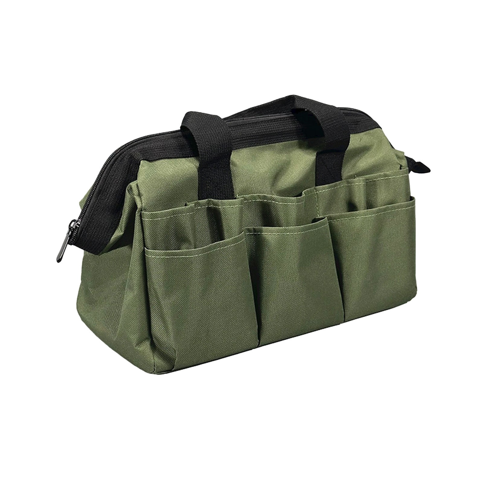 Multi Functional Folding Gardening Tool Storage Bag Handheld Organizer with Compartments, Heavy Duty Cloth Tote for Garden Tools Accessories