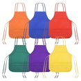 thumbnail image 1 of 12 Pack 6 Color Kids Aprons Children Painting Aprons Kids Art Smocks With 2 Roomy Pockets For Kitche, 1 of 5