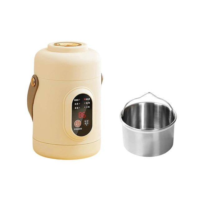 zhangmingg Multifunctional Portable Ceramic Glazed Cooking Pot with Steamer and Digital Timer for Meals