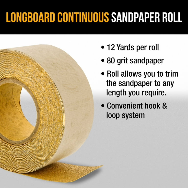 Dura Gold Premium 80 Grit Gold Longboard Continuous Sandpaper