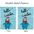 thumbnail image 2 of SKYSONIC Blue Sloth Hello Winter Double Side Print Garden House Sports Flag 28x40 in Polyester Decorative Flag Banner for Outside House Flowerpot, 2 of 7