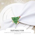 Axio 6Pcs Christmas Napkin Rings Alloy Napkin Buckles Decorative Napkin