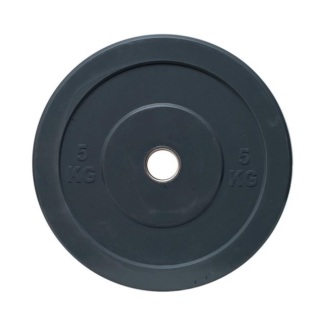 Disco Olímpico De Color Con Recubrimiento 5 kg Para Crossfit gris Unitalla Fuxion Sports FS-DGO01GY-05K