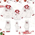 thumbnail image 6 of HNMKIU Family Matching Silk Like Pajamas Long Sleeve Sleepwear Outfit For Parents Kids Holiday Christmas Nightwear Comfortable Set, 6 of 8