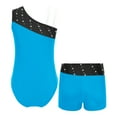 thumbnail image 3 of MSemis Kids Girls Sleeveless Shiny Diamond Gymnastics Dance Athletic Leotard with Shorts Sets, 3 of 5