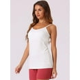 thumbnail image 3 of SMZ Womens Camisole Tops with Built in Bra Slim Fit Adjustable Spaghetti Strap Scoop Neck Tank Top, 3 of 5
