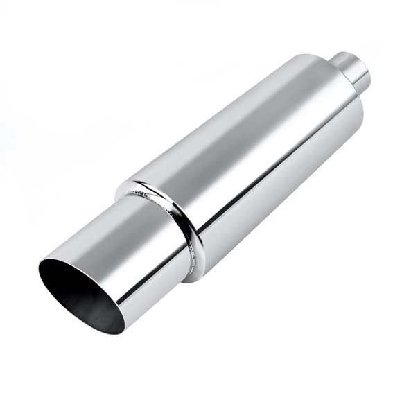 EVIL ENERGY 2'' Inlet 3'' Outlet Exhaust Muffler Tip Universal for Car Stainless Steel 14.6'' Length
