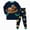 H01-Dark Green, variant on Baby Clothes Boy 6 12 18 24 Months 2T 3T 4T 5T Toddler Fall Winter Outfit Truck Embroidery Sweatshirt + Pants Set Size:3-4 Y,Color:Black