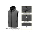 thumbnail image 4 of Little Donkey Andy Men's Reversible Fleece Puffy Vest Warm Sleeveless Puffer Jacket with Removable Hood for Golfing Hiking Black M, 4 of 7