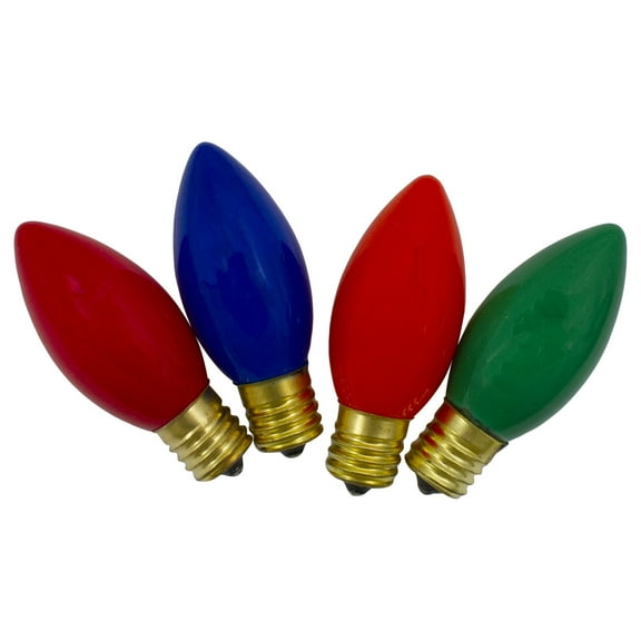 Pack of 4 Multi-Colored C9 Opaque Christmas Replacement Bulbs
