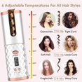 thumbnail image 4 of QUTETN Automatic Curling Iron   Cordless Hair Curlers with Adjustable Temps & Timers  Ceramic Barrel Auto Wave Wand  Portable Rotating Curling Wand Hair Styling Tool for Travel, 4 of 13