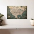 thumbnail image 2 of Elephant Stock Vintage Push Pin Usa Map Ii Wall Art - Map Canvas Canvas - 12" x 8", 2 of 4