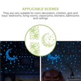 thumbnail image 2 of Kit De Pegatinas Luminosas Azules Crescent Star Pegatinas De Pared Brillantes Fondo De La Sala De Estar Dormitorio Habitación De Los Niños Juego De Calcomanías De Pared Decorativas Fluorescentes Inevent HA022244-00, 2 of 7