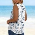 thumbnail image 6 of Uootdi Womens Floral Tank Tops Crew Neck Sleeveless Vintage Print Blouses Casual Loose Lightweight Soft Comfy Daily Wear Shirts Gift, 6 of 7