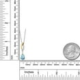 thumbnail image 6 of Gem Stone King 925 Silver and 10K Yellow Gold Sky Blue Topaz and White Lab Grown Diamond Pendant Necklace for Women | 1.35 Cttw | Gemstone November Birthstone | Pear Shape 8X6MM | With 18 inch Chain, 6 of 6