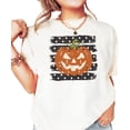 thumbnail image 4 of Retro Jack-O-Lantern Pumpkin Halloween Shirt for Women & Teen Girls, Ivory Shirt, M, 4 of 8