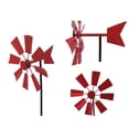 thumbnail image 2 of Idyllic Iron Wrought Multicolor Garden Plug-In Rotating Windmill Garden Courtyard Villa Decorated Outdoor Windmill, 2 of 6