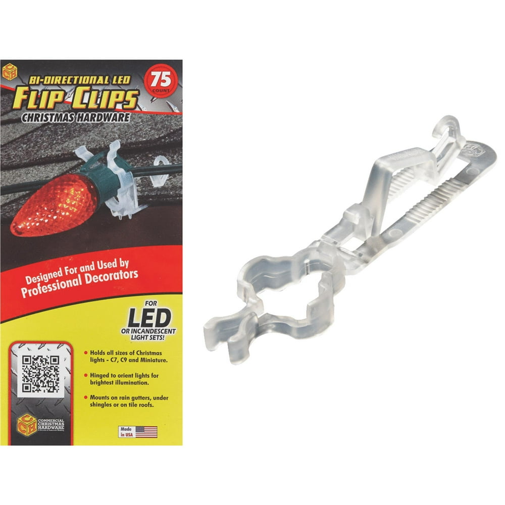 Commercial Christmas Hardware LED Light Flip Clips