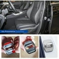 thumbnail image 4 of Set Of 4 Car Door Lock Cover Caps - Corrosion Resistant - Silver Stainless Steel, 4 of 5
